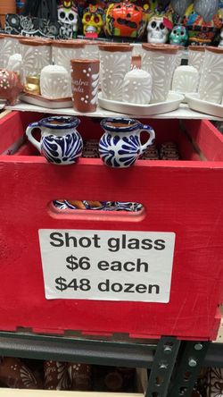 talavera shot glasses $6 each $48 doz