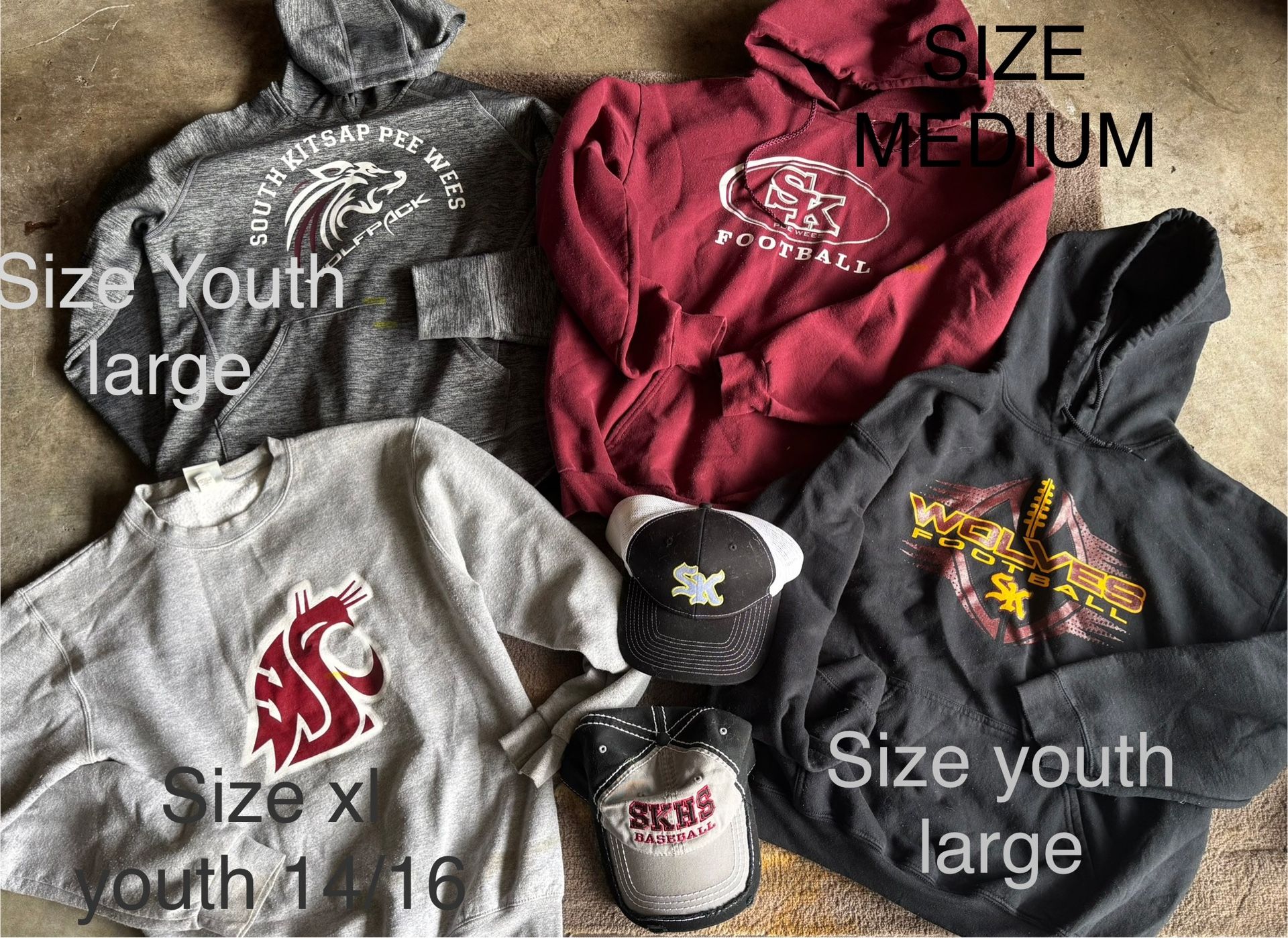 Youth SK south Kitsap Team Sweatshirts Hats