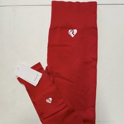 Women's Best Wear POWER SEAMLESS LEGGINGS COLOR: Red