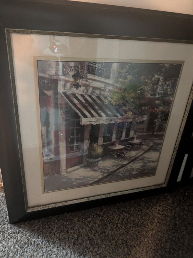 2 (30x30) Cafe Wine Frames..Make An Offer