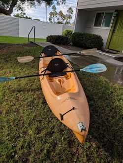 Hobie Odyssey 14' Tandem Ocean Kayak with 2 Seats, Paddles & Life Jackets
