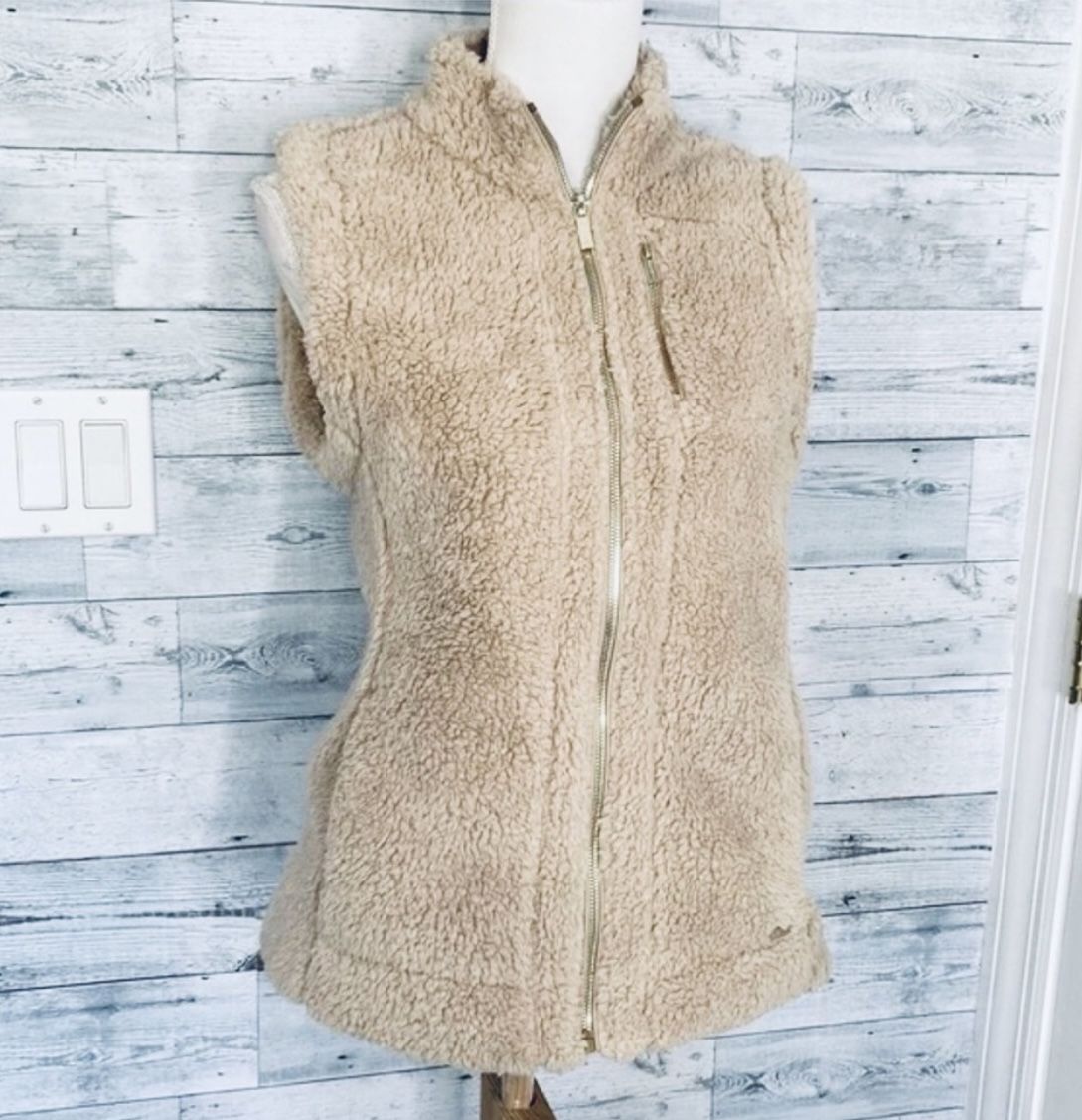 Calvin Klein Women’s Tan Sherpa Vest - Size Small