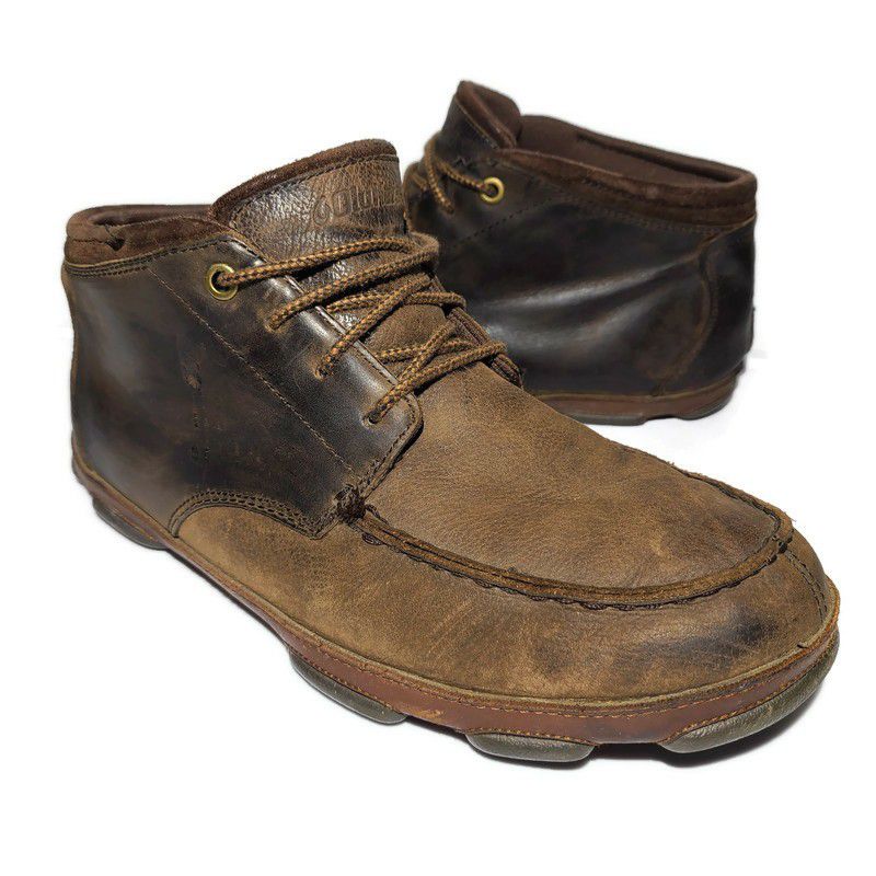 OluKai Hamakua Leather Chukka Saddle Shoes Boots Mens Size 11.5