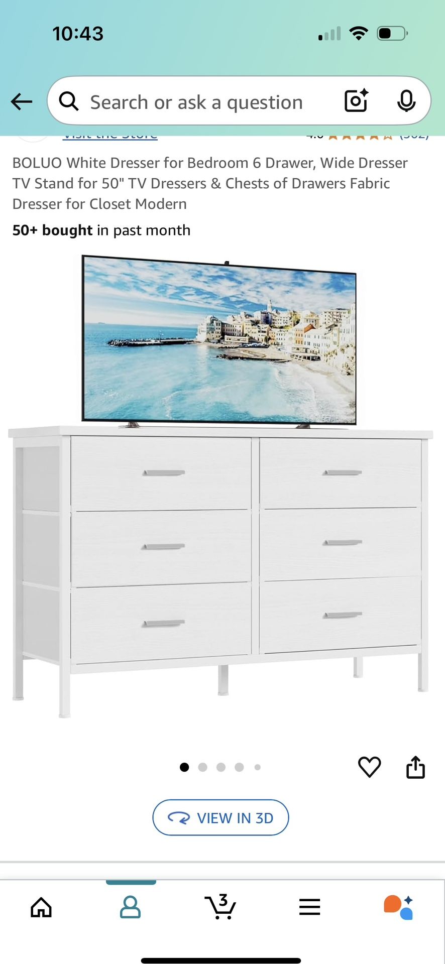 6 Fabric Drawers Dresser