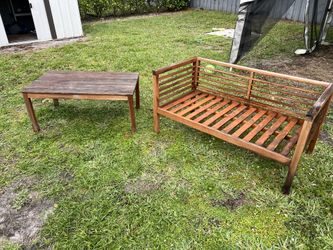 Wooden 4 piece patio furniture set