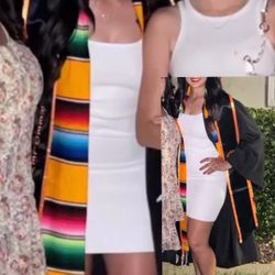 White Fitted Dress Think Material Not Cheap 