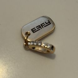 Effy brand charm gold tone tag pendant.