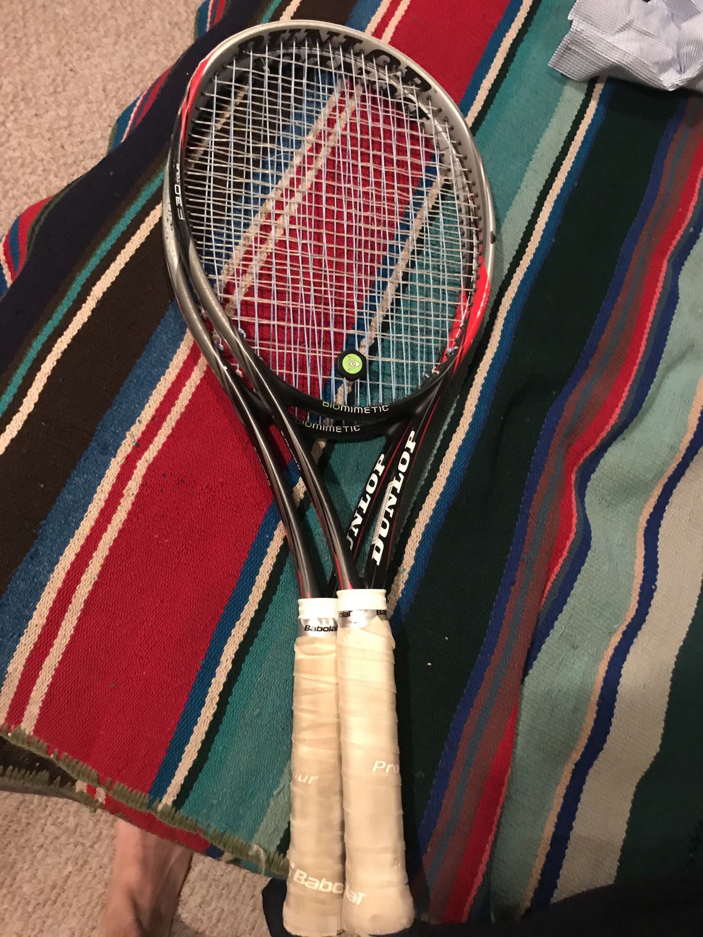 Two Dunlop Tennis Racquets