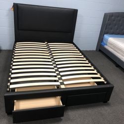 Queen Platform Bed Frame Black