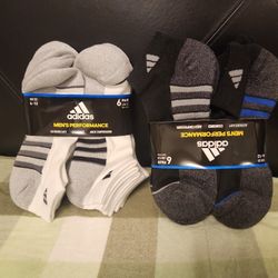 Brand New Adidas Socks : Shoe Size 6-12