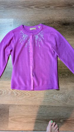 Purple Sequin Cardigan Small
