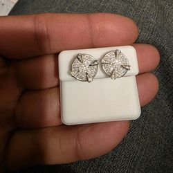 Moissanite Silver Earrings 