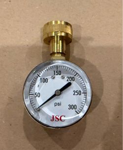 Jones Stephens (JSC) 300 PSI Water Test Gauge - Excellent Condition