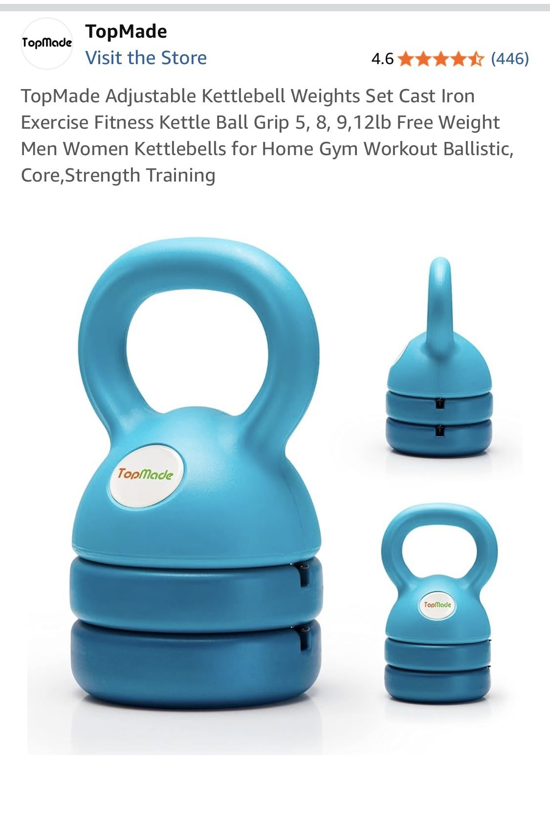 3 In 1 Adjustable Kettlebell Weight