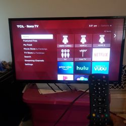 34 inch Roku TV With Wifi, Remote Included (Must Be Able To Pick Up)