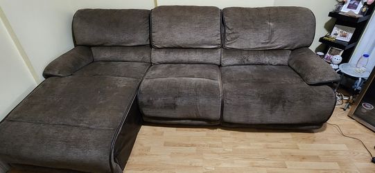 Fabric Electric Reclining Sectional with USB Port – $375 OBO
