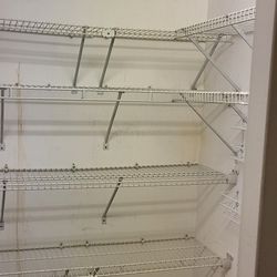 Wire Closet Shelving And Brackets..includes A Bookshelf