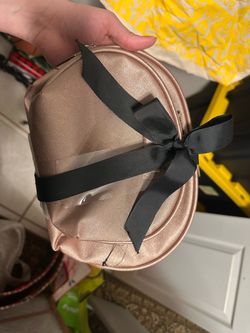 Rose Gold Round Cosmetic Bag
