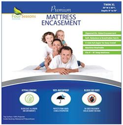 Twin Extra Long (XL) Mattress Protector Zippered Bed Bug Waterproof