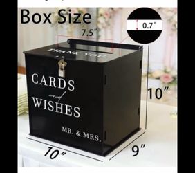 Black Acrylic Card Box with Slot