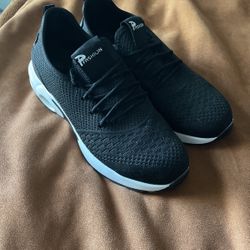 Mens Composite Toe  Work Shoes, Black Size 9