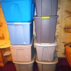 9 Stackable Storage Box Bin Totes With Latching Handles