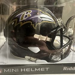 Jamal Lewis Signed Baltimore Ravens Riddell Speed Mini Helmet Beckett