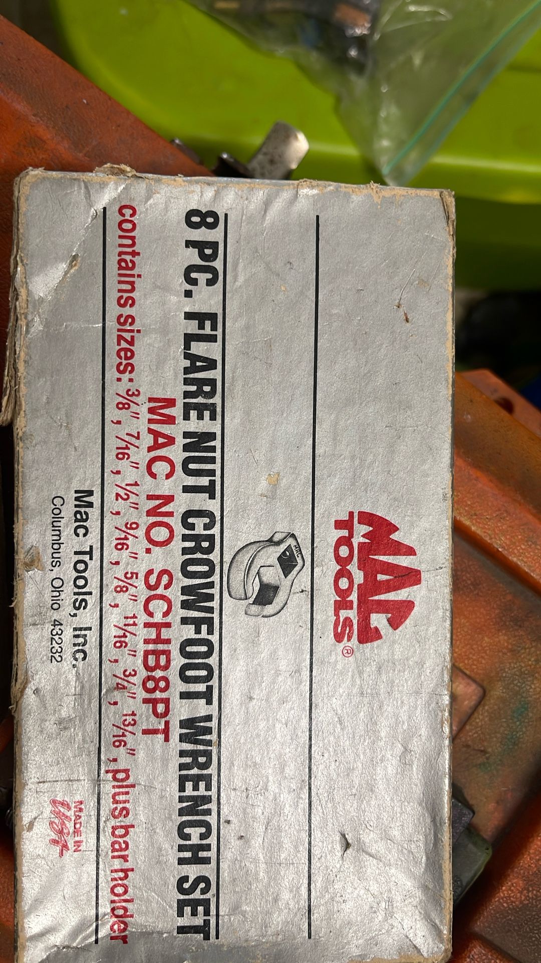 Mac Flare Nut Crowfoot Wrench Set