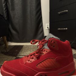Air Jordan 5 Red Retro Suede