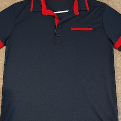 Navy&Red Polo Shirt - Modern Fit, Clean Design (M)