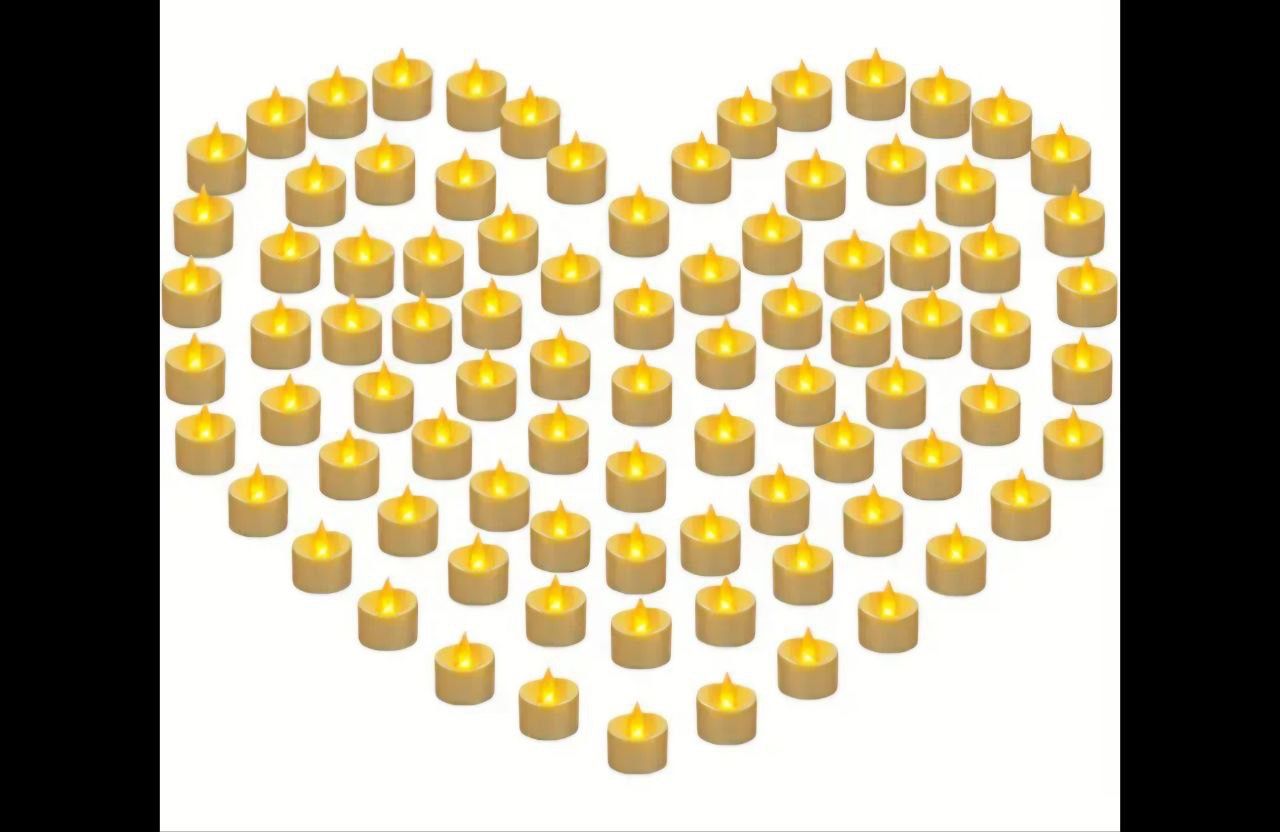 24 Pack Ivory Flameless LED Tea Lights - Battery-Operated Electric Candles with Realistic Flickering Flame, Long-Lasting Indoor Use, Plug-Free Operati