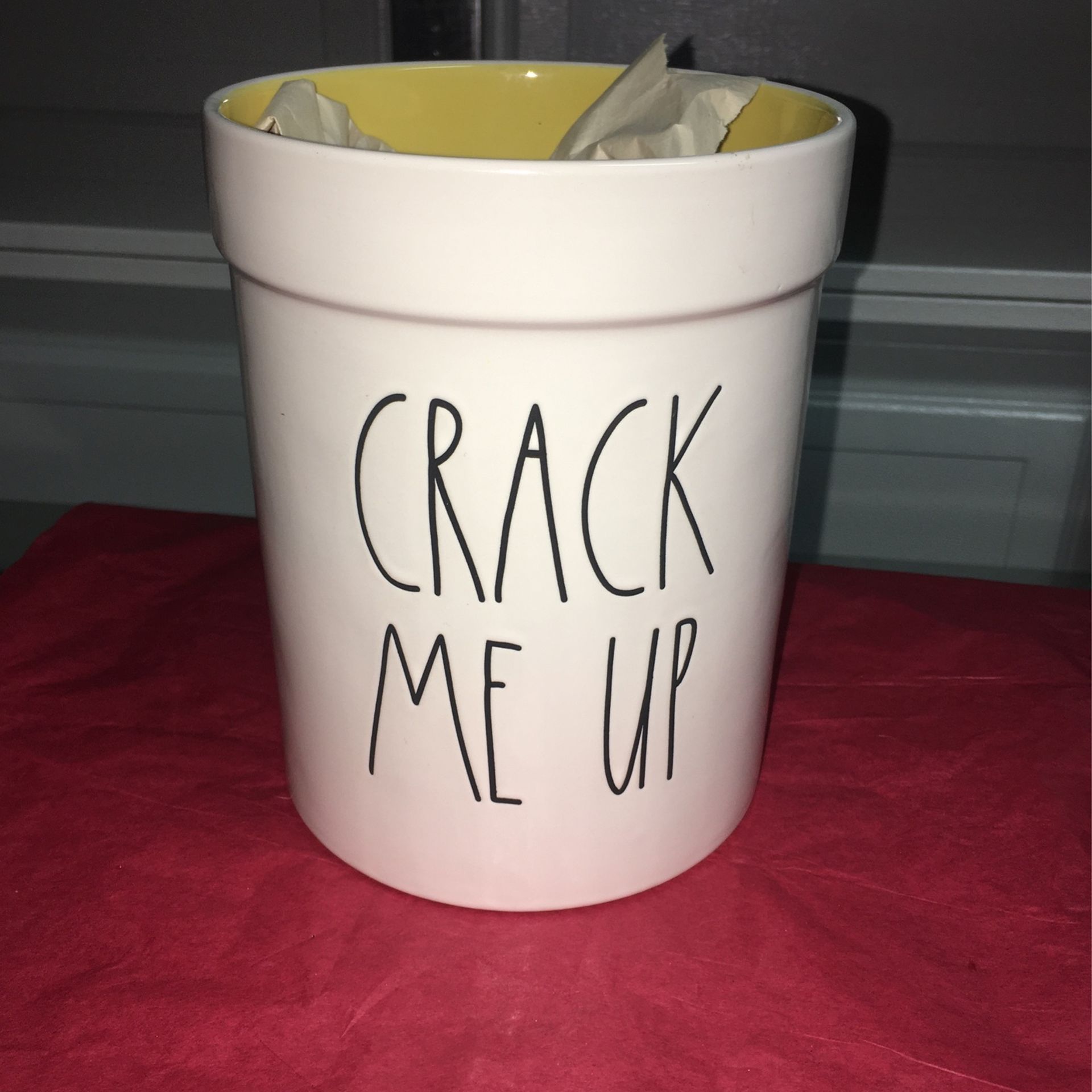 Large Rae Dunn Easter Canister Yellow Inside!