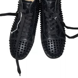 Christian Louboutin Louis Flat Calf Spikes Black Size EU 40