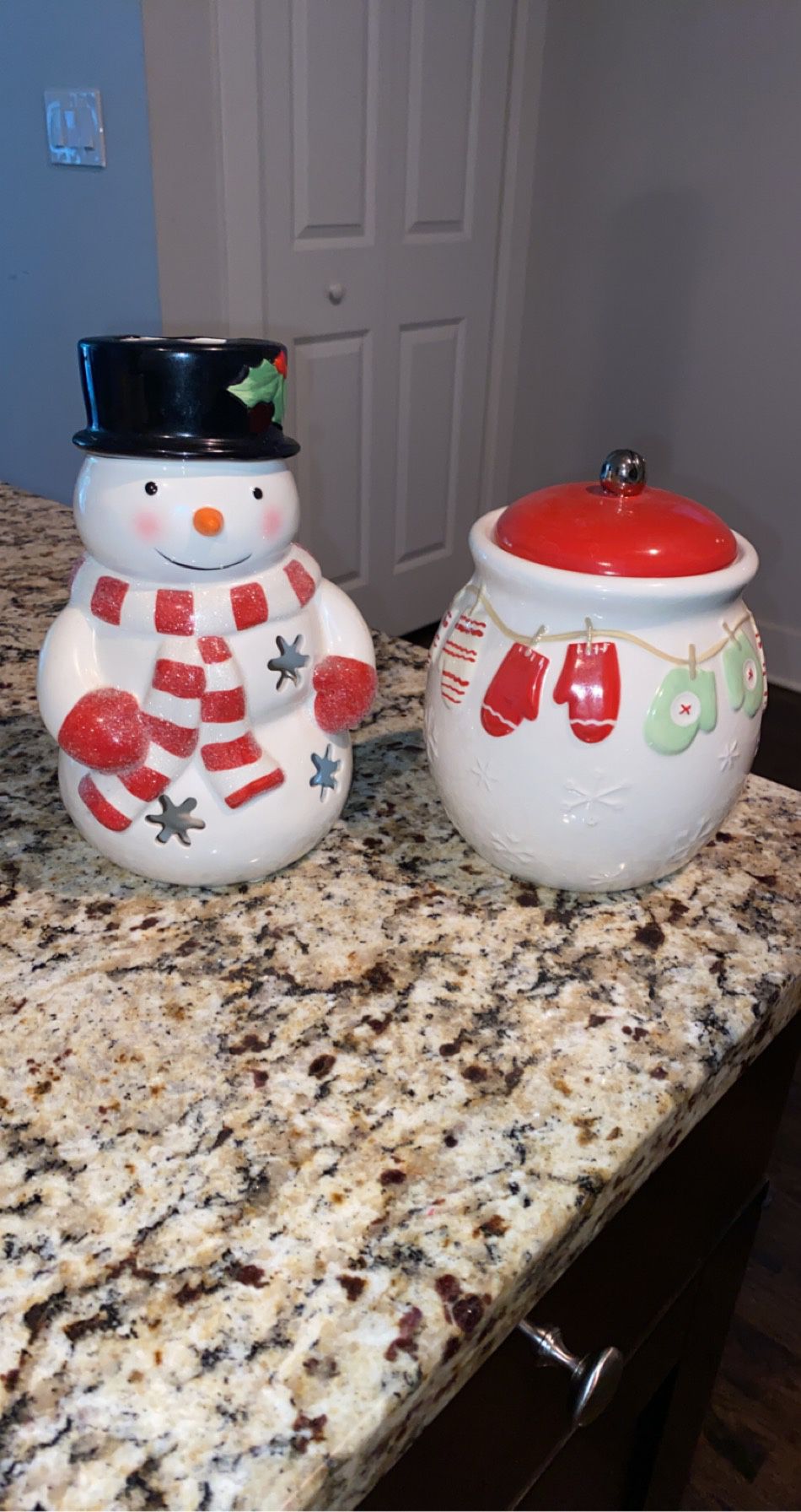 Christmas cookie jars $10 Each