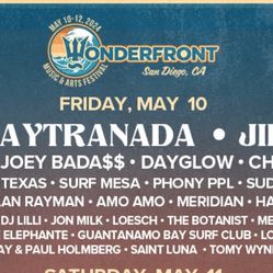 Wonderfront Ticket For Friday!