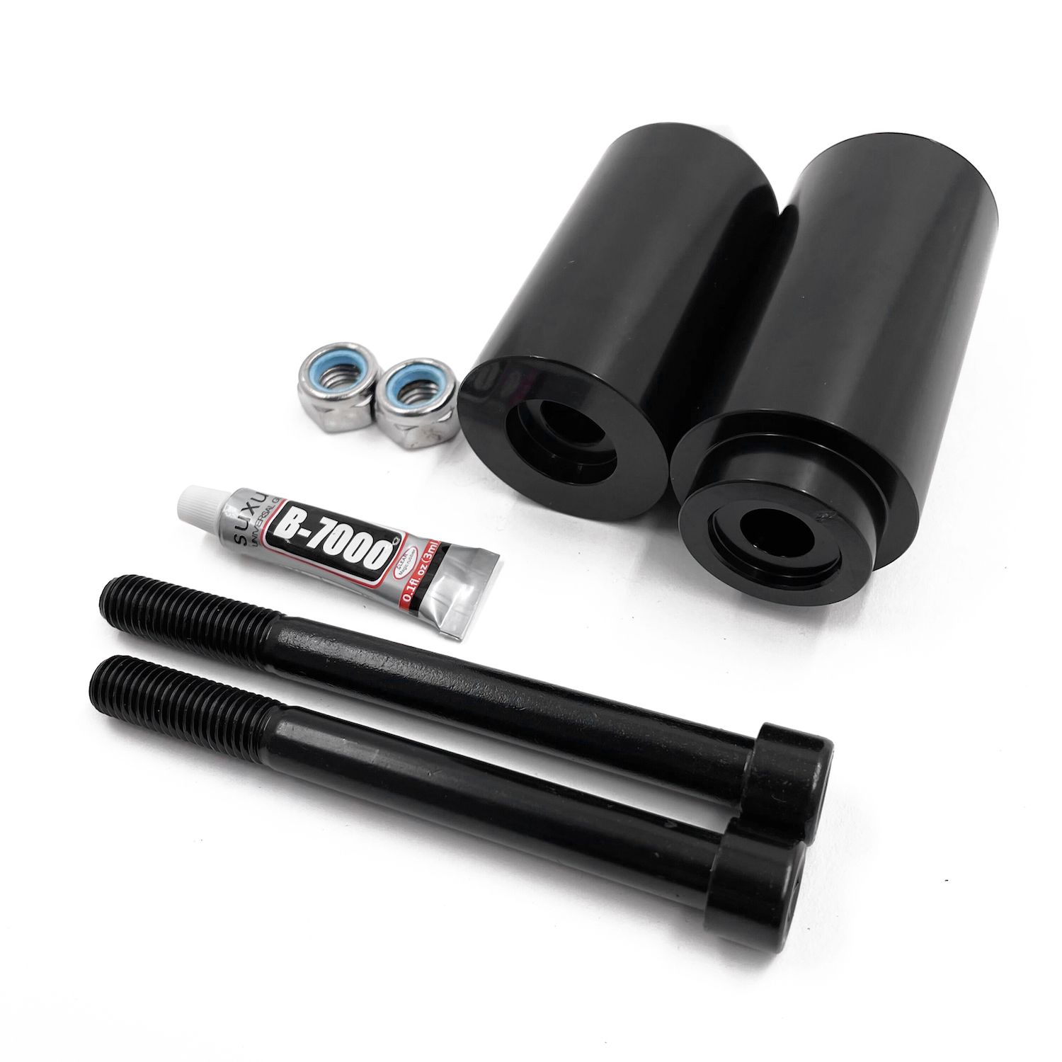 Black Spike Frame Slider Crash Protector For 1(contact info removed) Kawasaki ZX-7R 2002 2001 PN: MT290-032-BK