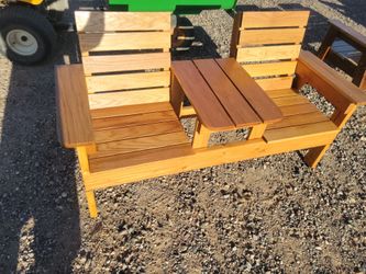 2 seat wooden benches, hand made