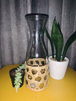Boho woven Decanter/vase!