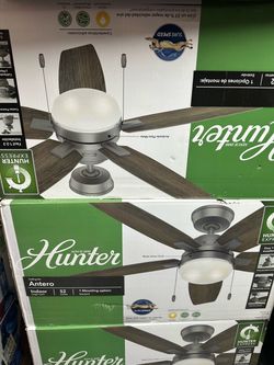 Hunter antero 52 inch indoor ceiling fan with lights