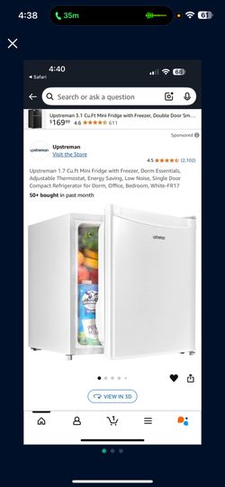Upstream Mini White Fridge