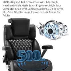 500lb Big & Tall Office Chair With Lumbar Support