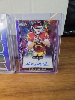 Seattle Seahawks FANS RARE Sam Darnold Purple Prizm Sparkle Refractor 17/25 Made,  And XRC Triple Threads RC Rookie 63/75 Made 