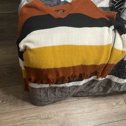 Fall Frayed Sweater