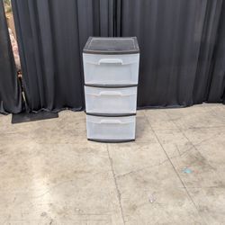 Sterilite Clear Three-Drawer Storage Unit