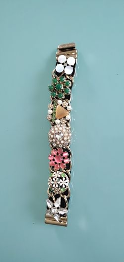 Banana Republic Jewelry Bracelet - Black Velvet & Gold