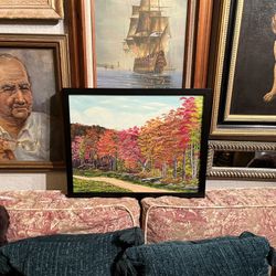 Vintage Original Fall Painting 