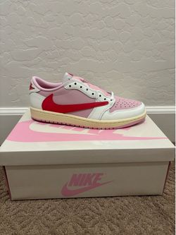 Travis Scott Jordan 1 Retro Low OG SP - Sail Tropical Pink