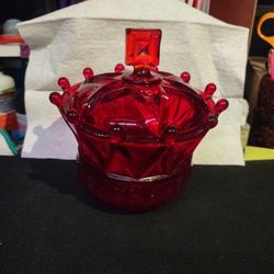 Vintage Fostoria Hapsburg Windsor Crown Candy Dish
