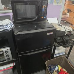 Microwave + Mini Fridge Combo