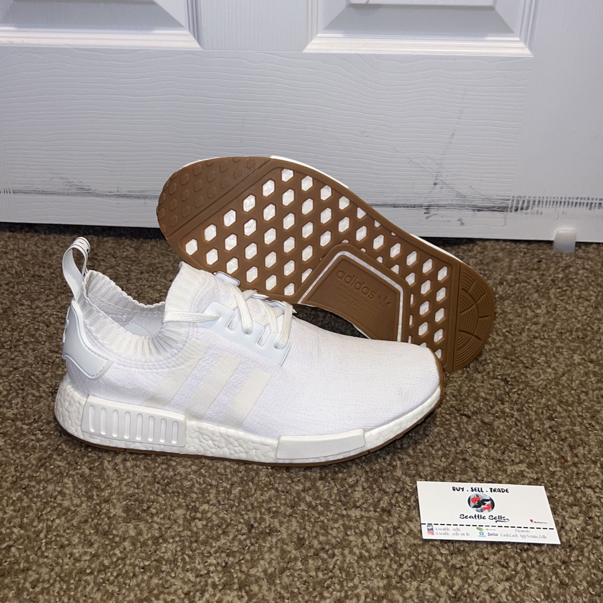 NMD R1 Gum Pack White Size 10.5  DS 
